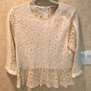 Sea white laced blouse